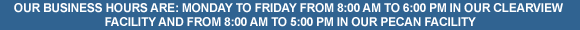 OUR BUSINESS HOURS ARE